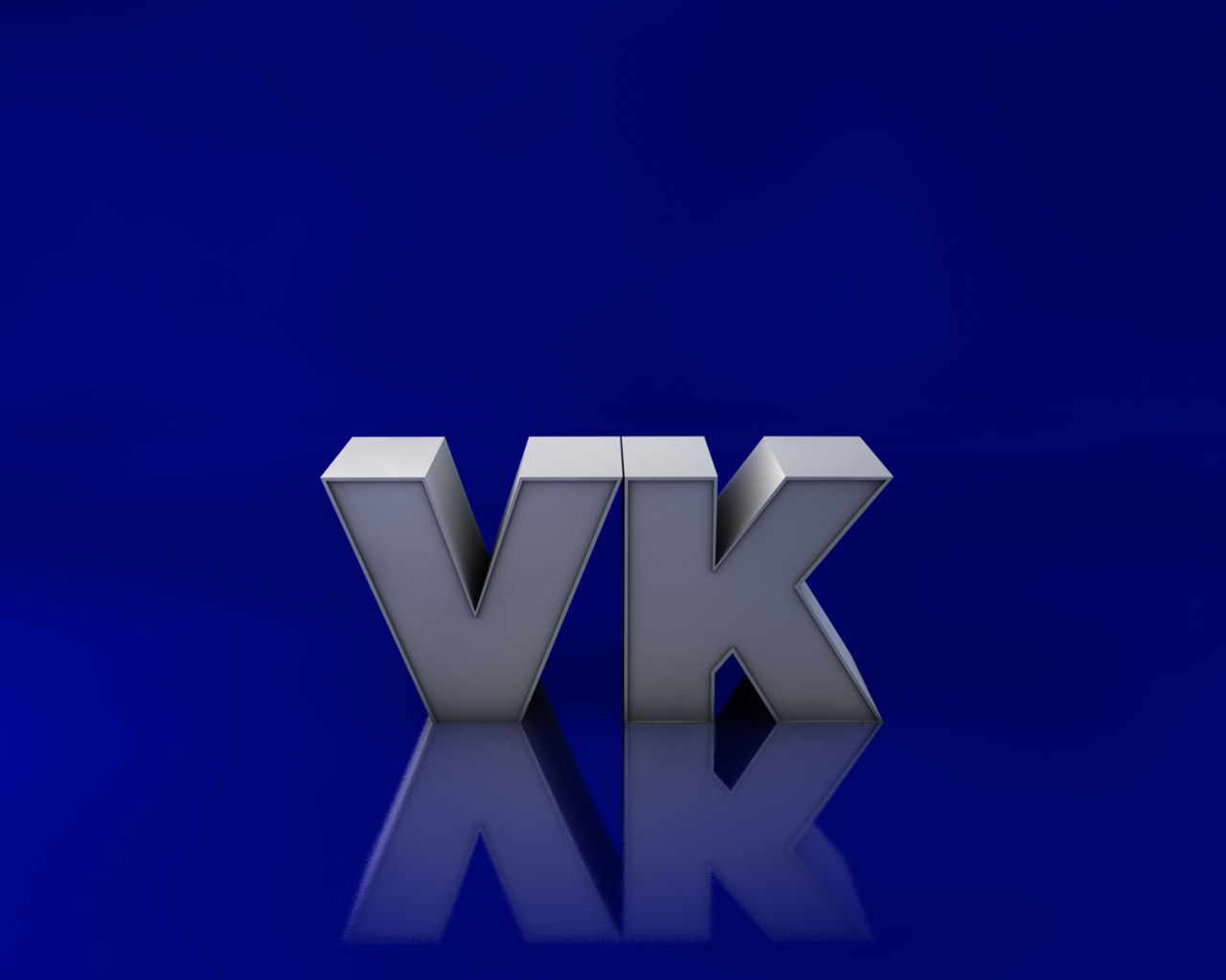 Белые буквы ВК, 3Д модель