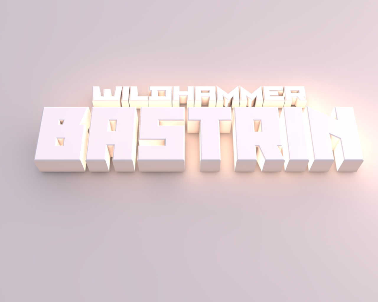 Белые буквы на розовом фоне, 3Д модель