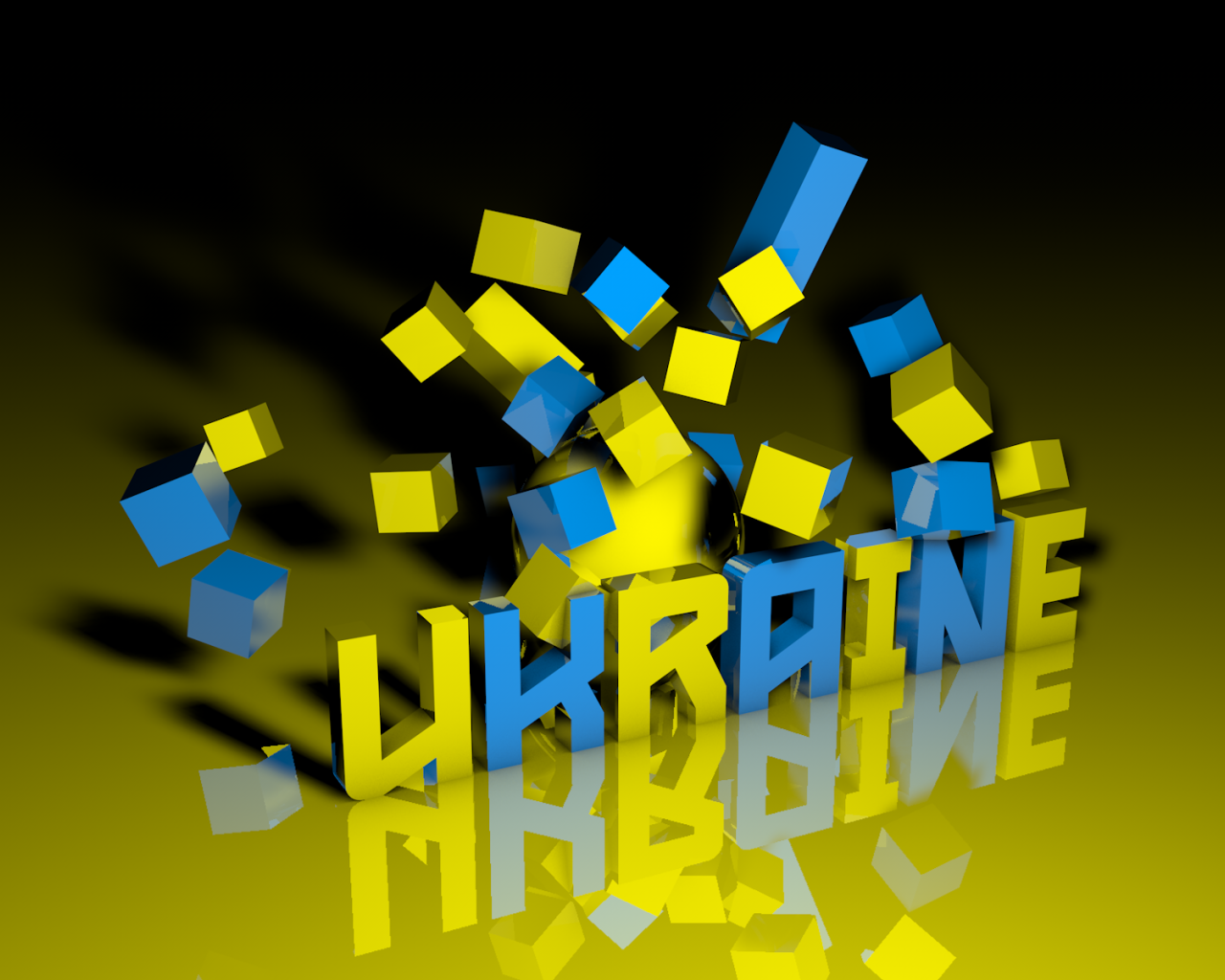 Слово из кубиков Украина