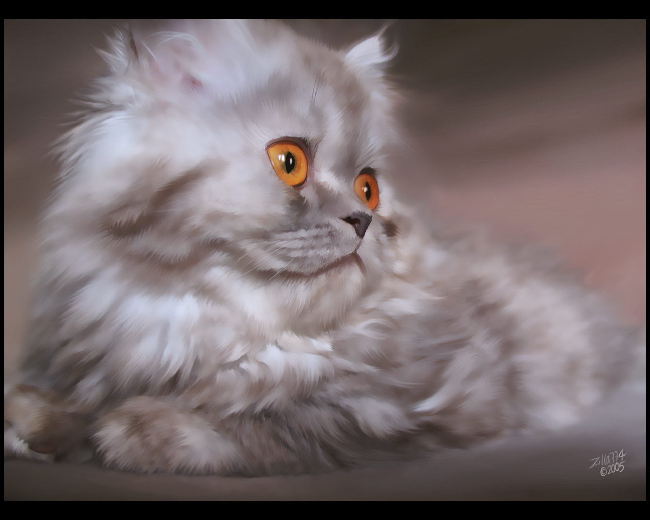 Серебристый  котенок