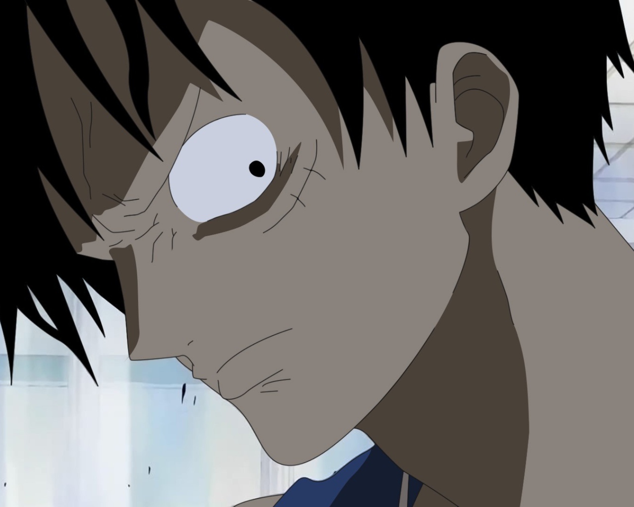 Злой взгляд персонажа аниме Большой куш