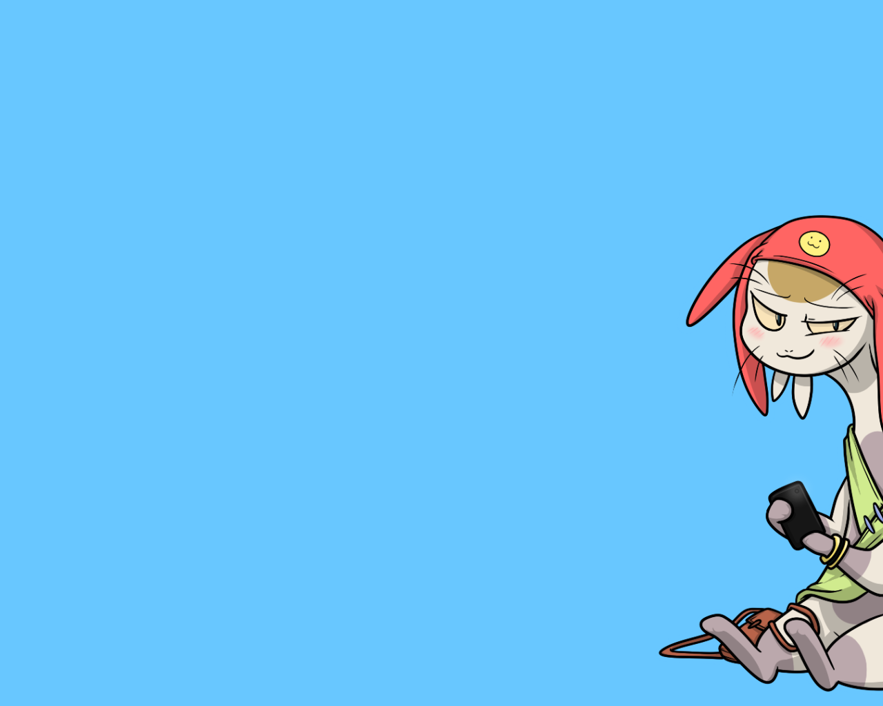 Персонаж аниме Космический Денди на голубом фоне