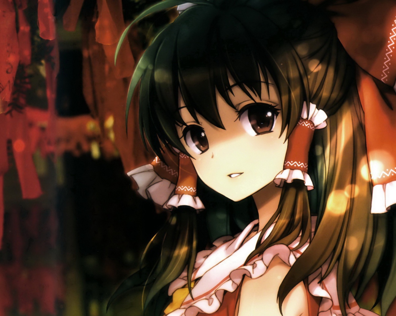 Девушка аниме Hakurei Reimu