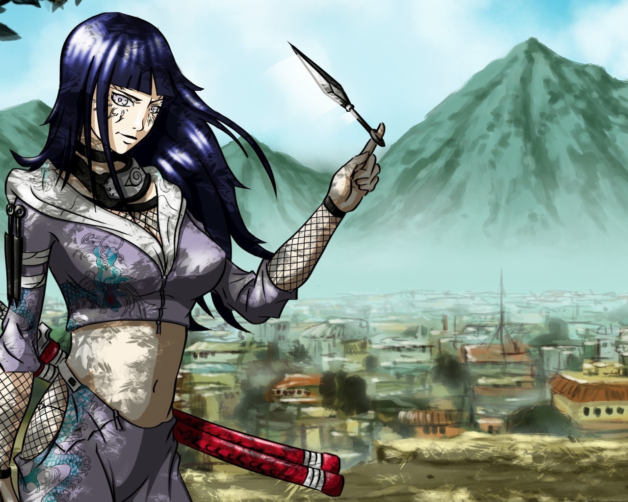 Девушка аниме Hyuuga Hinata