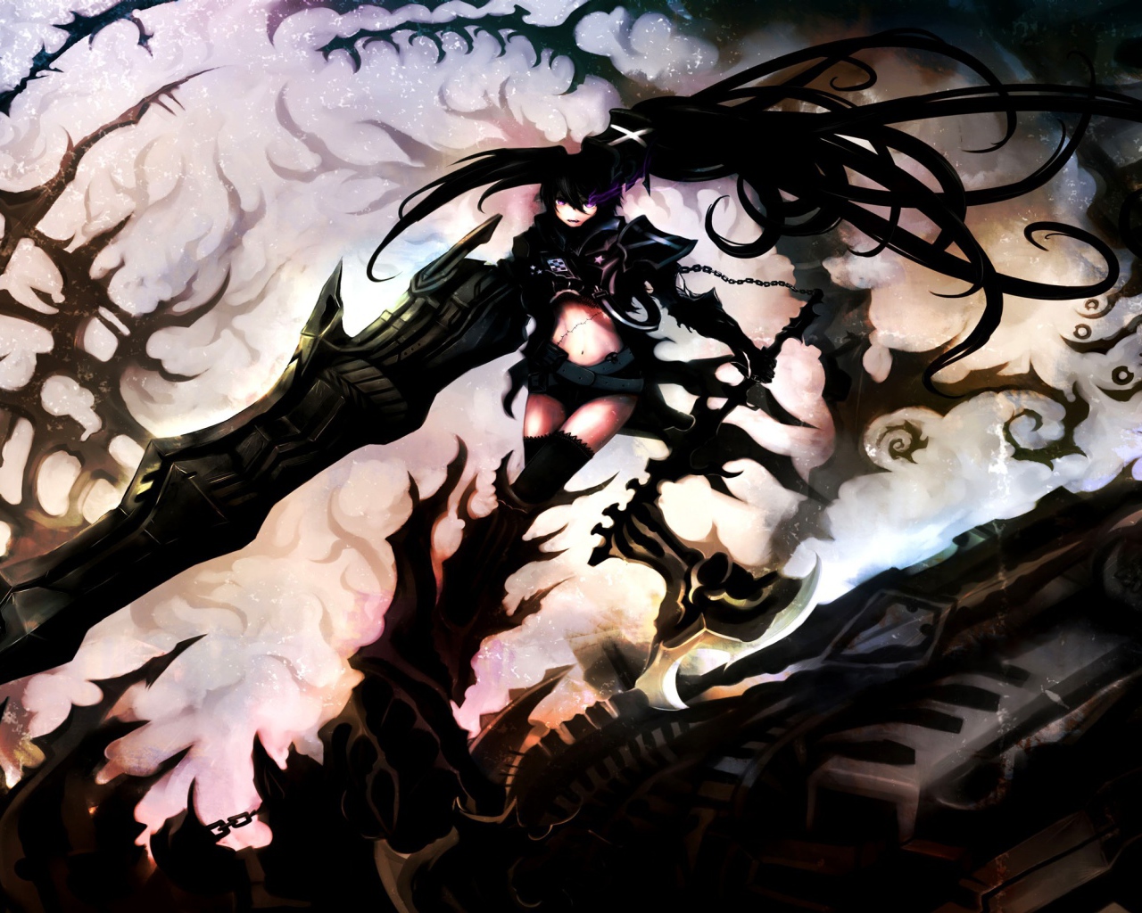 Девушка аниме Insane Black Rock Shooter