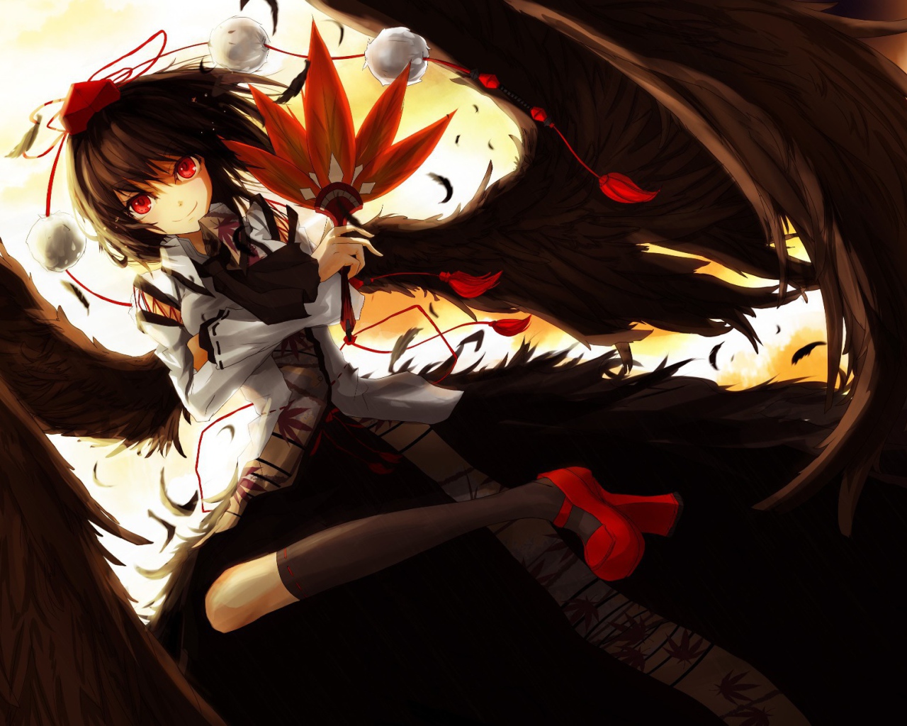 Девушка аниме Shameimaru Aya