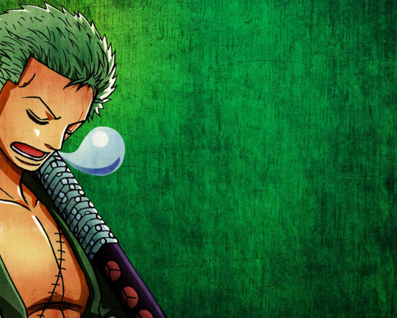 Аниме Большой куш, зеленый фон