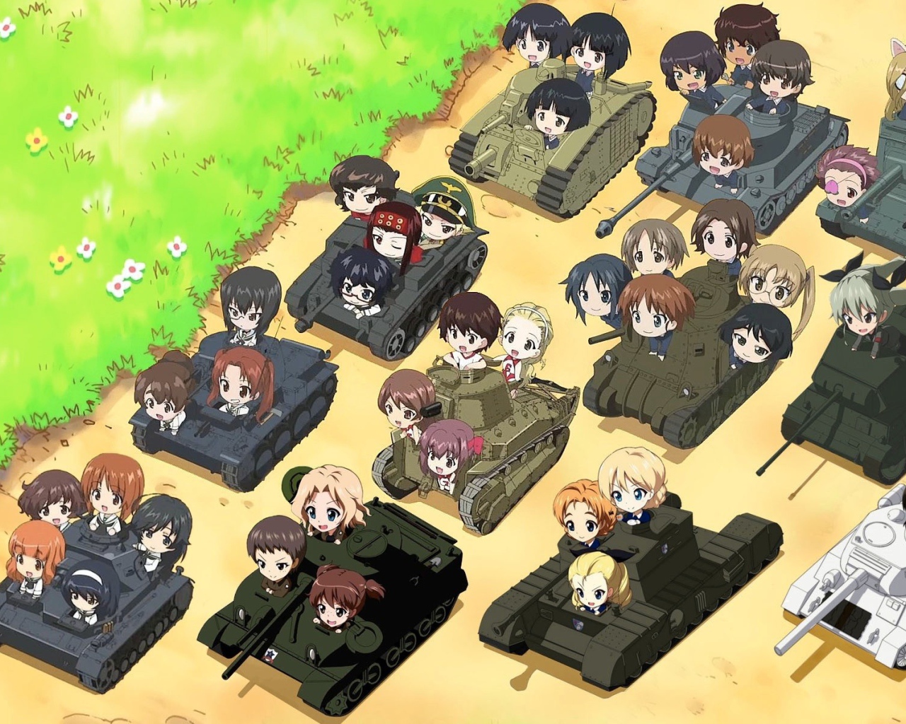 Герои аниме в танках