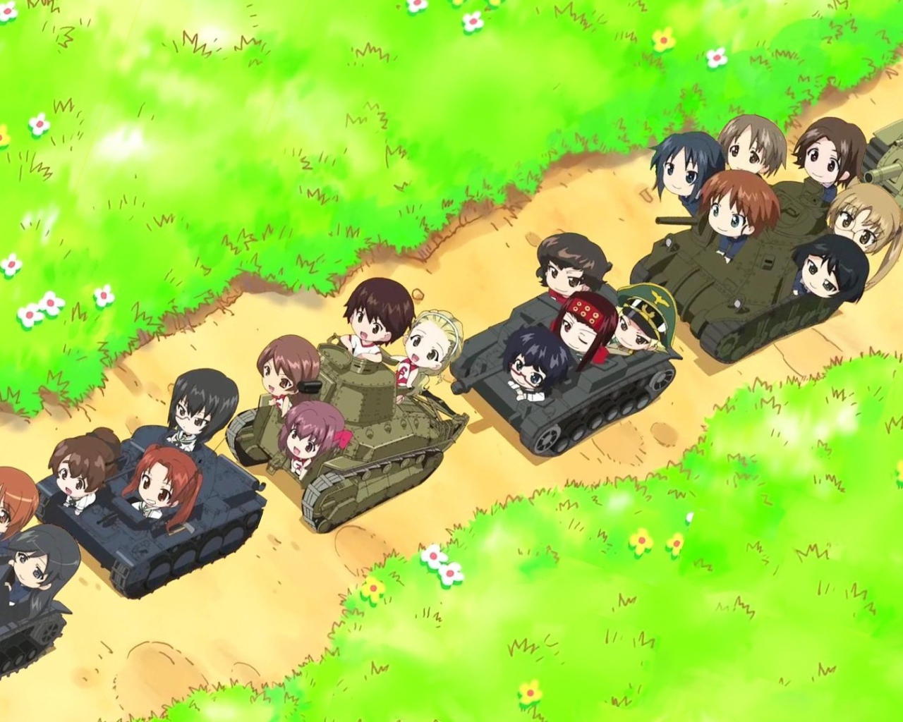 Герои аниме на танках