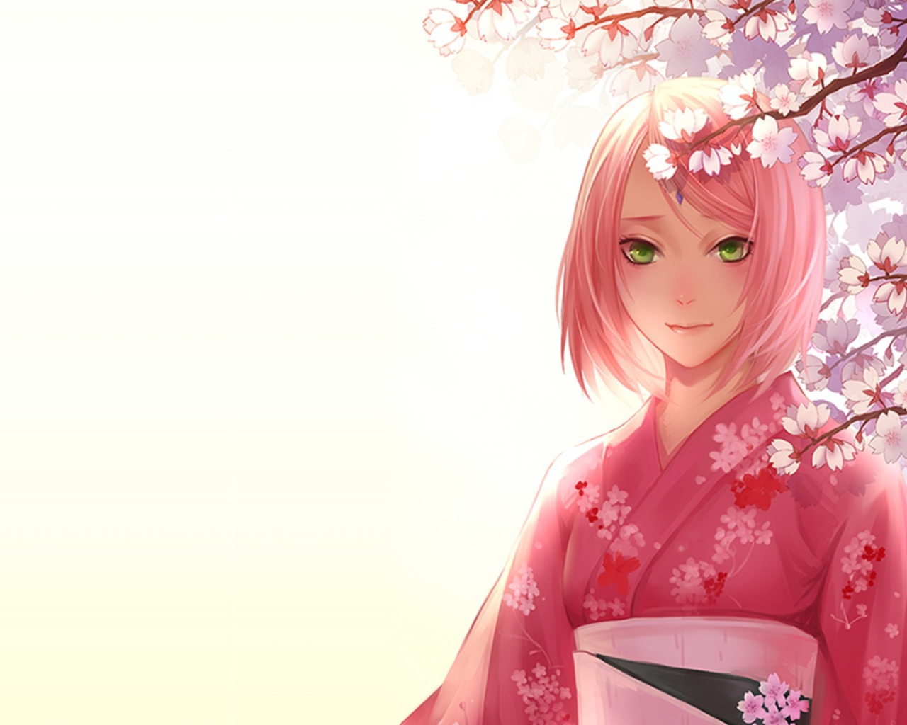 Девушка аниме Сакура Харуно