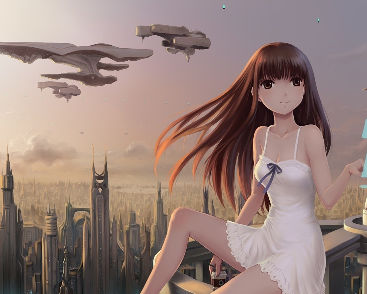 Девушка аниме в фантастической манге