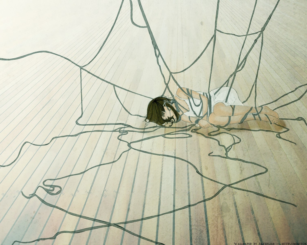 Девушка в сетях аниме