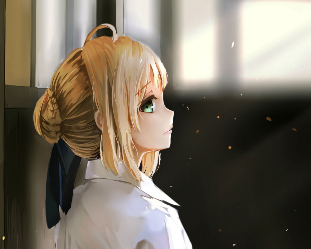 Девушка аниме смотрит вверх, Ночь прибытия