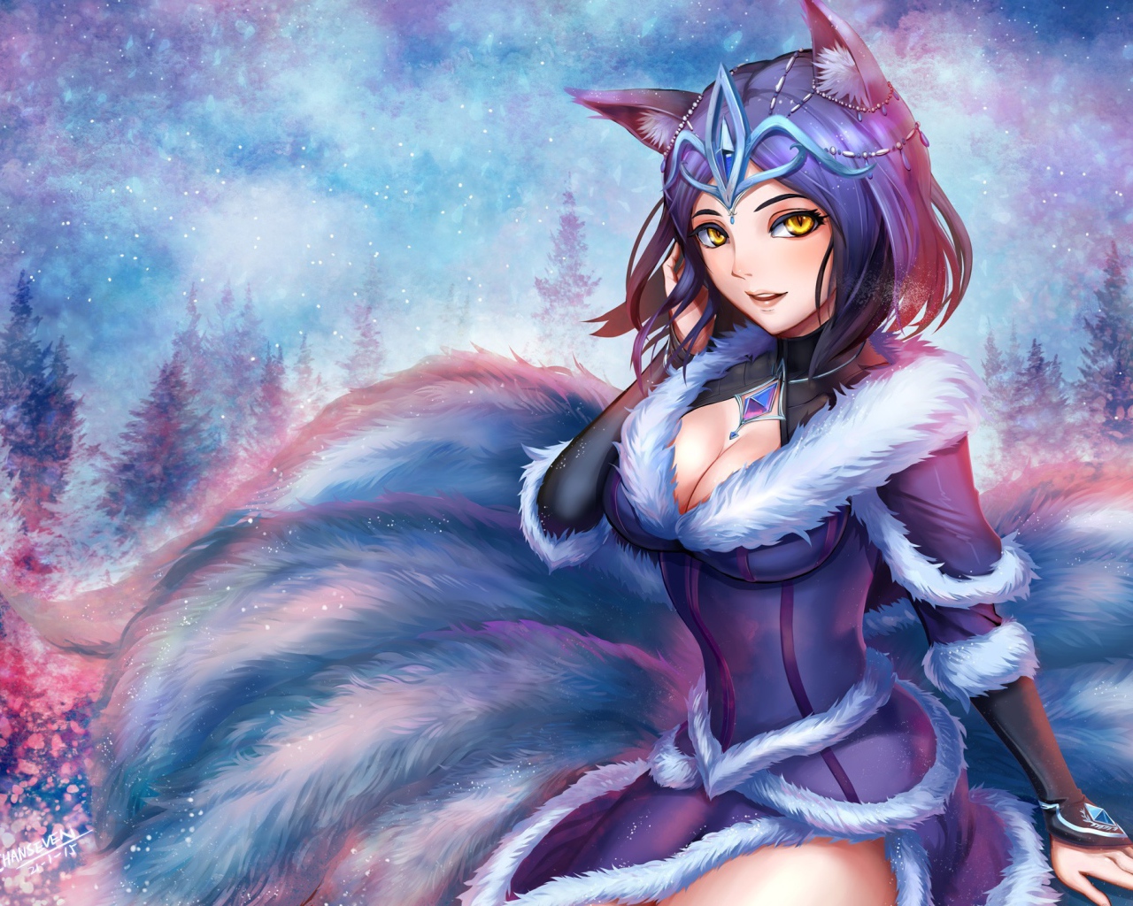 Аниме девушка оборотень