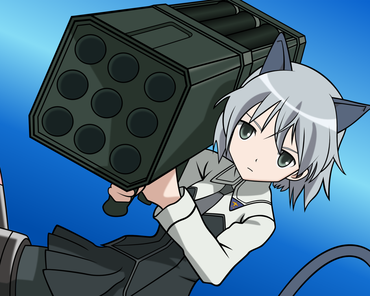 Девушка из аниме Штурмовые ведьмы