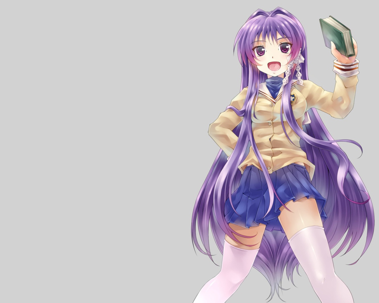 Аниме девушка с книгой в руке