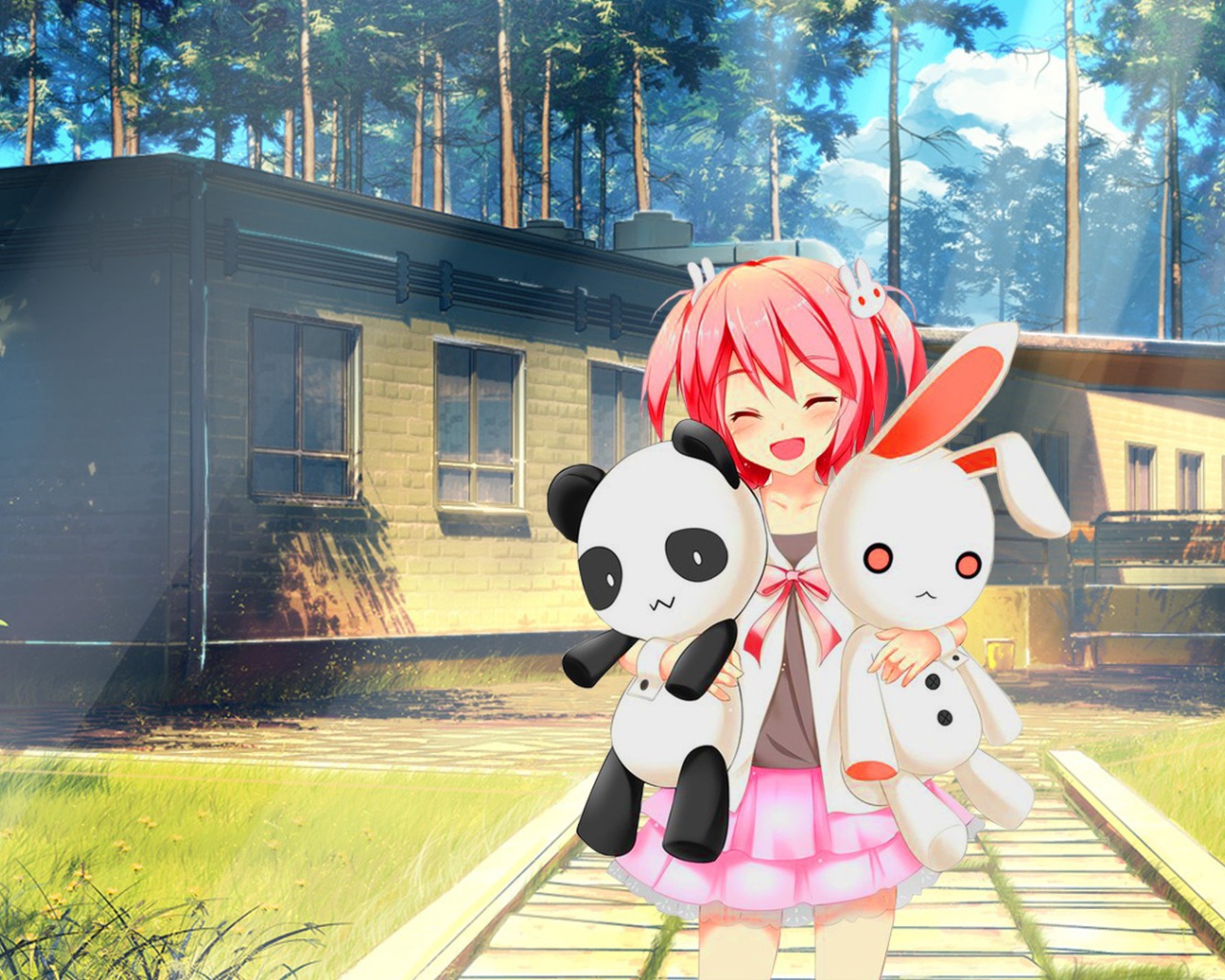 Девушка аниме ArseniXC с игрушками