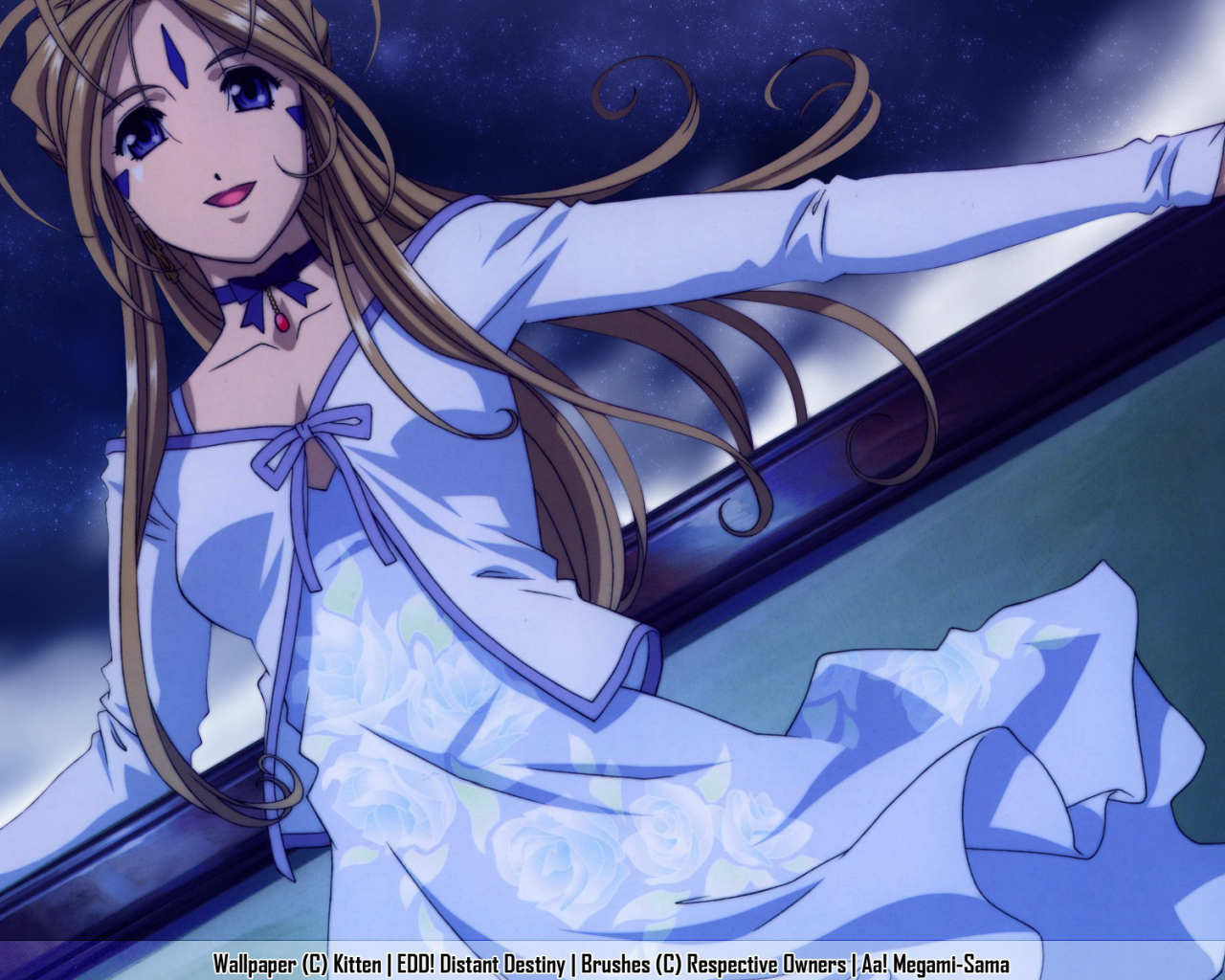 Красивая девушка аниме Belldandy