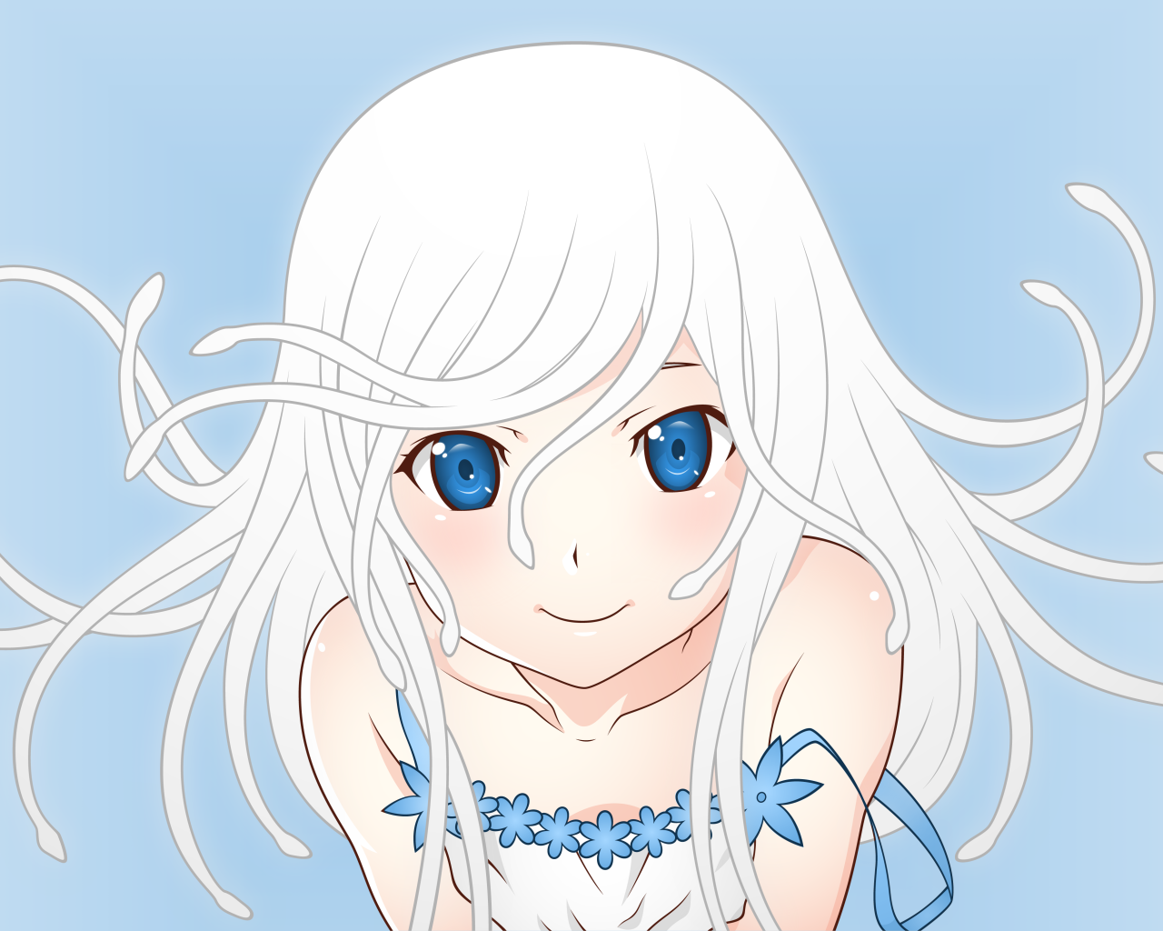 Белокурая девушка в аниме Monogatari Series