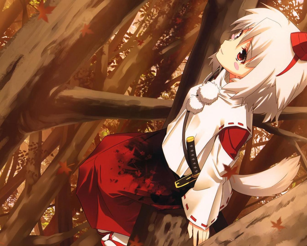 Белокурая девушка в аниме Touhou Project