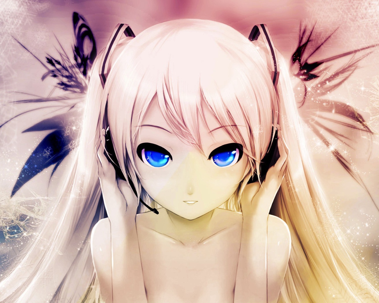 Голубоглазая блондинка из аниме