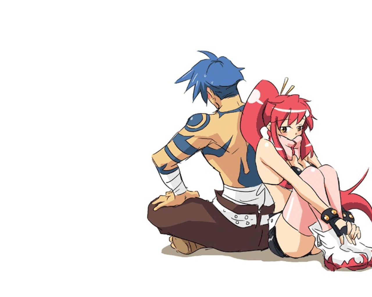 Парень и девушка из аниме Гуррен-Лаганн