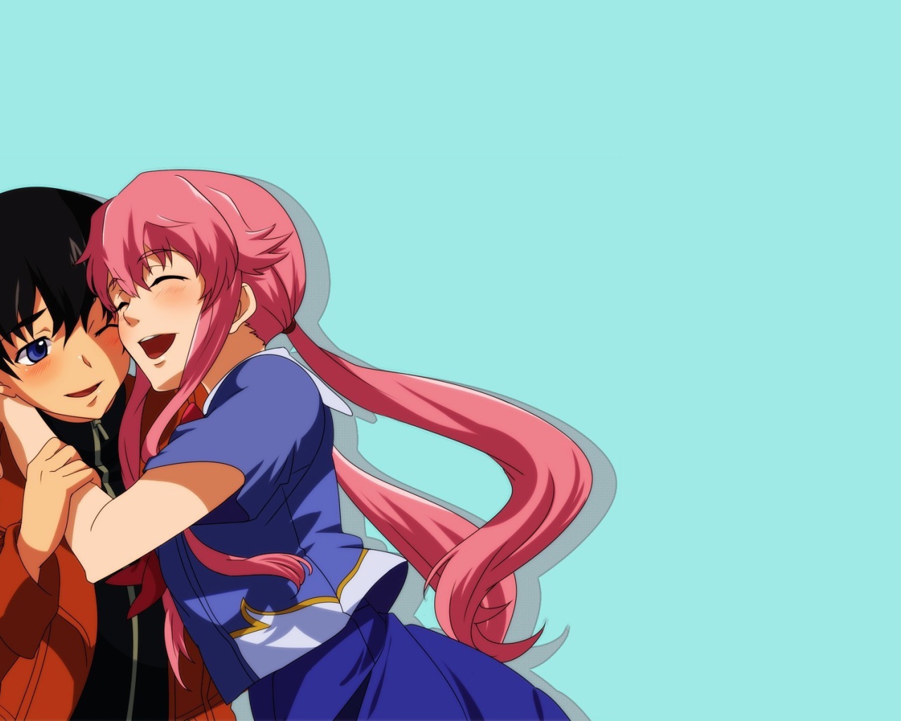 Парень и девушка из аниме Яндере