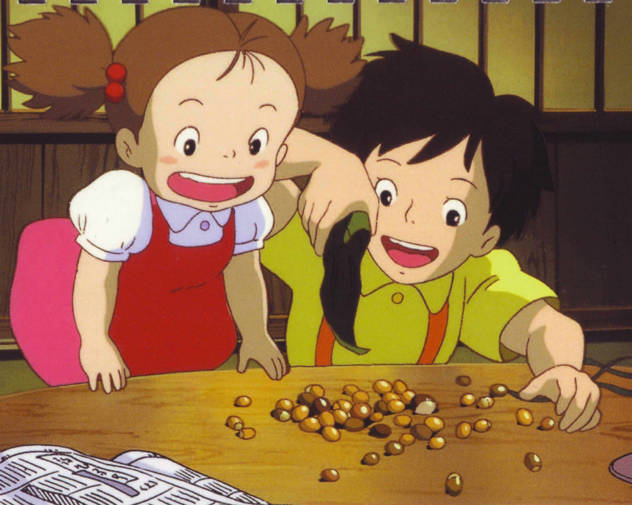 Мальчик и девочка в аниме Мой сосед Тоторо