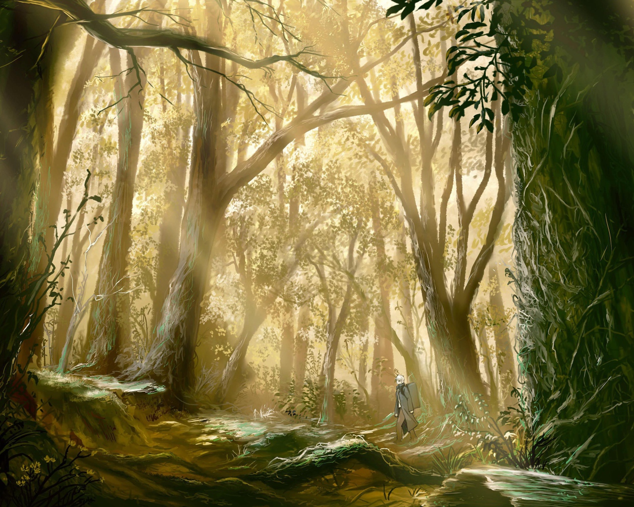 Светлый лес в аниме Мастер Муси