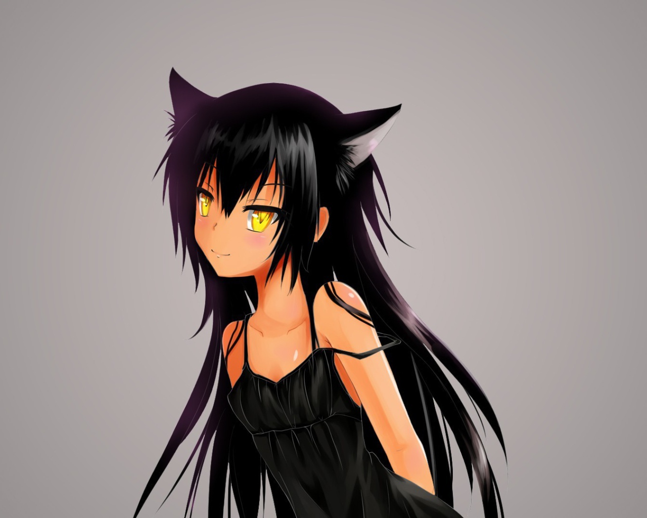 Брюнетка кошка в аниме Любовь и прочие неприятности
