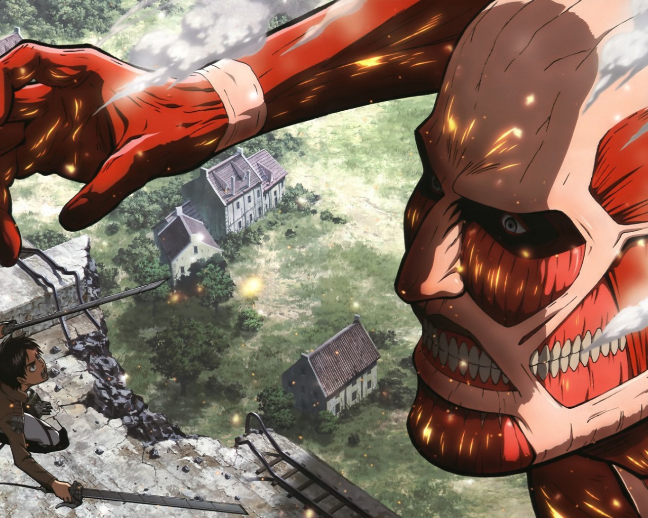 Колосс Титан из аниме Атака Титанов
