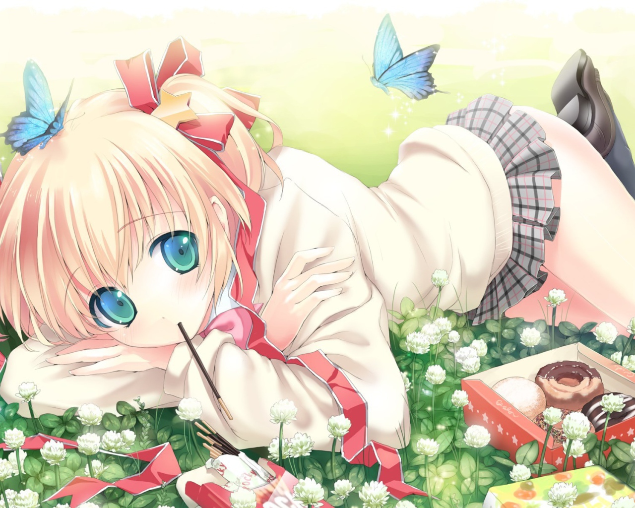 Милая девочка аниме Маленькие проказники