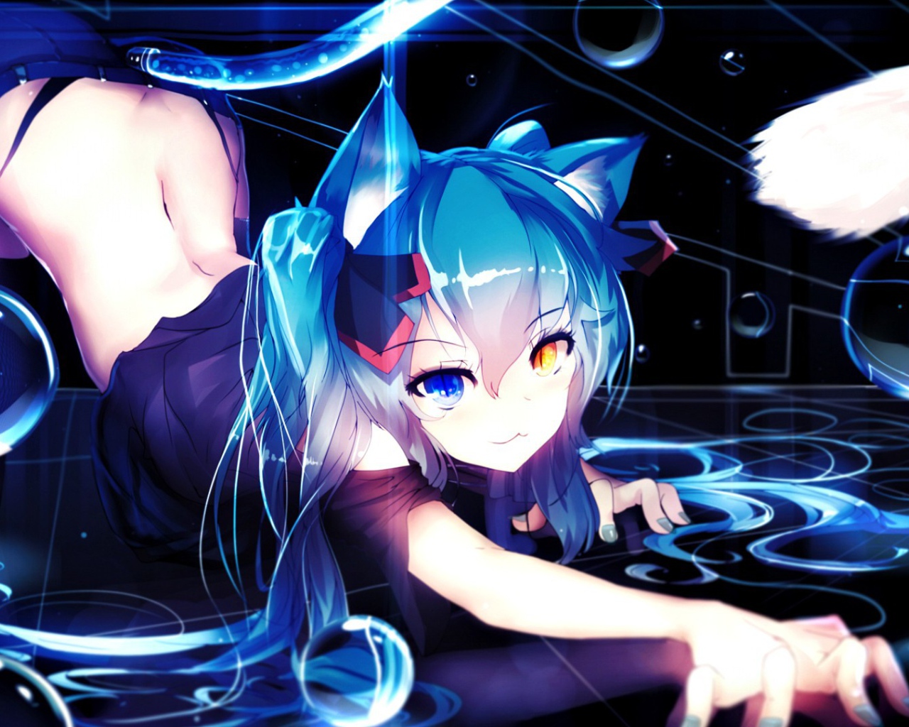 Диджей аниме среди мыльных пузырей