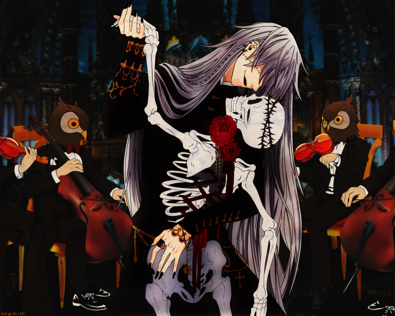 Танец со скелетом в аниме Black Butler