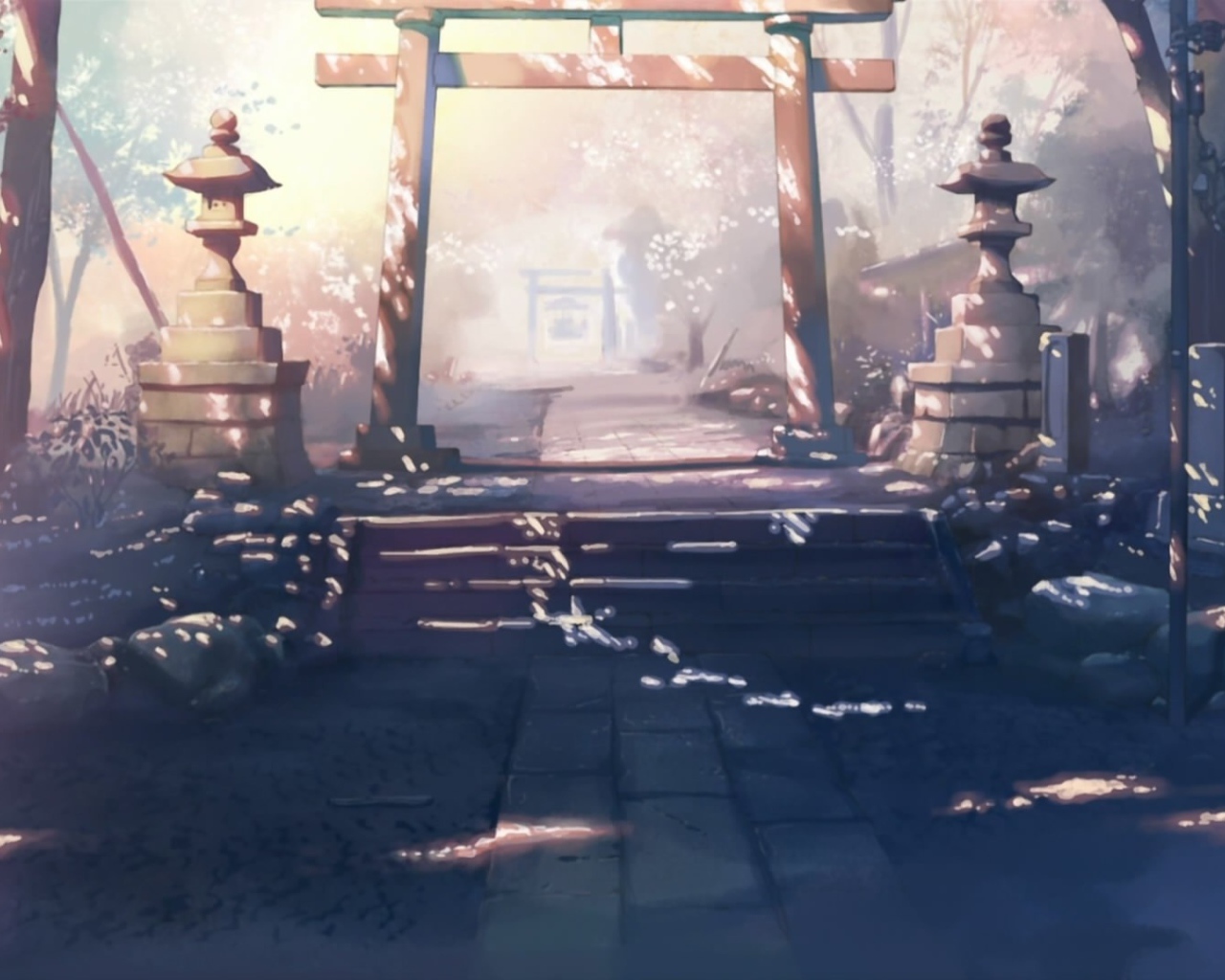 Вход в сад в аниме  Пять сантиметров в секунду