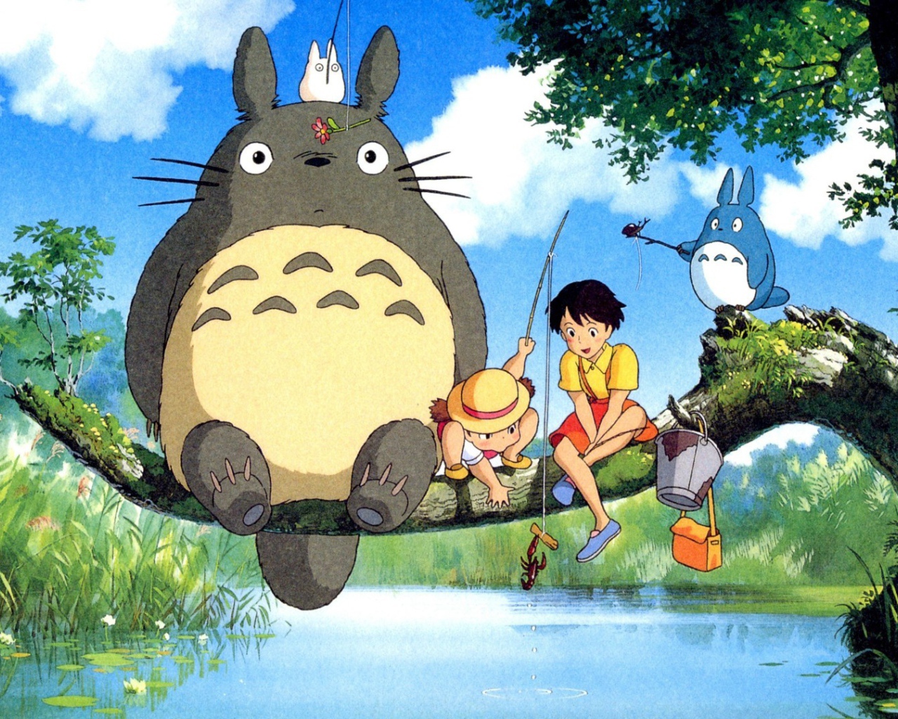 Рыбалка в аниме Мой сосед Тоторо