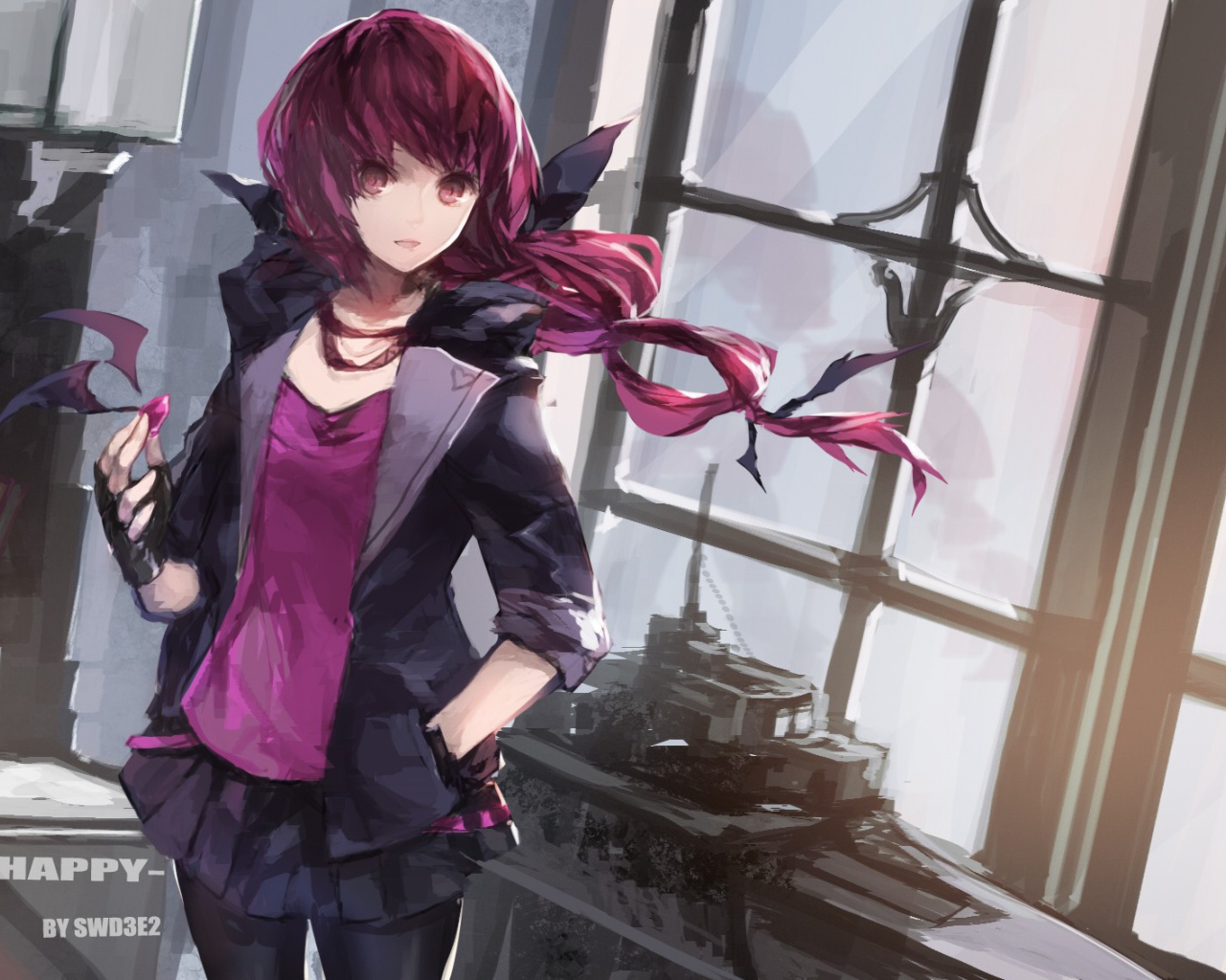 Девушка из аниме Весёлые детки-таблетки