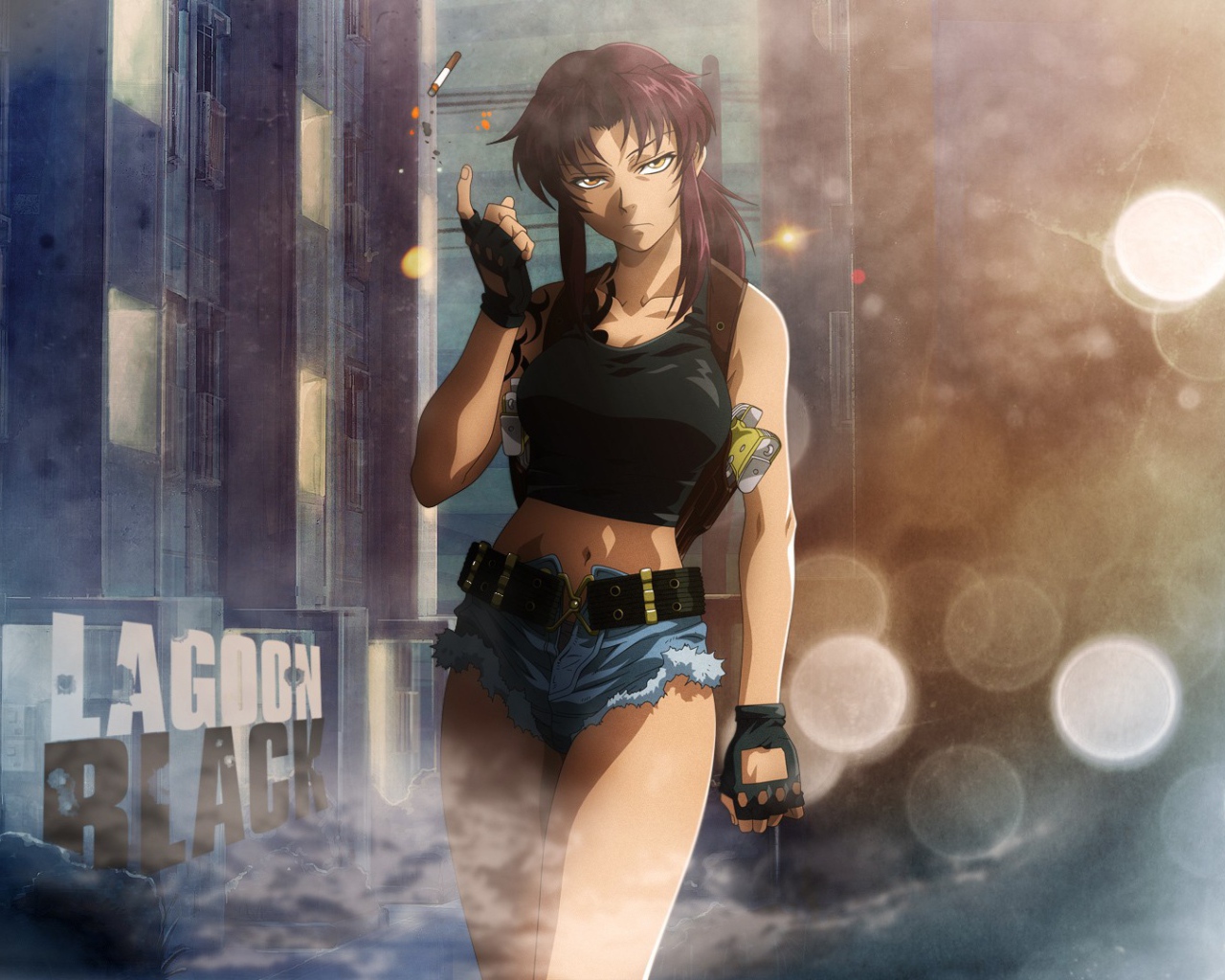 Девушка из аниме Пираты «Чёрной лагуны»