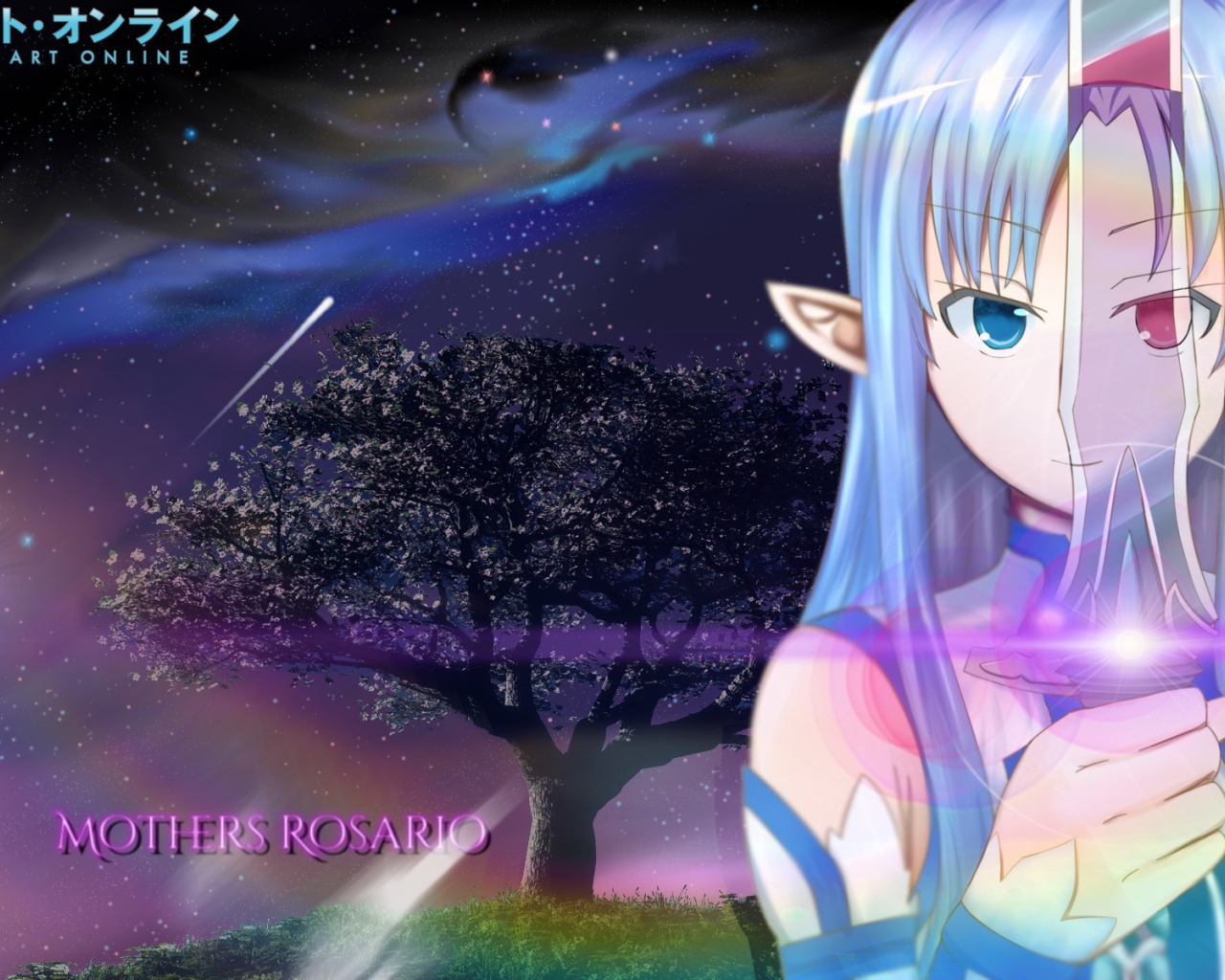 Девушка держит в руке прозрачный меч, аниме Sword Art Online