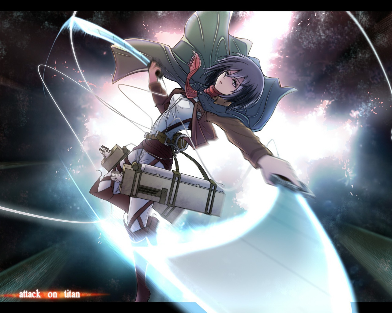 Девушка в полете, аниме Атака Титанов