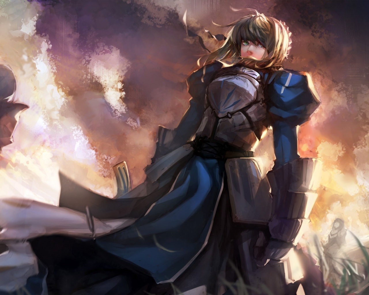 Девушка воин в аниме Fate-Zero