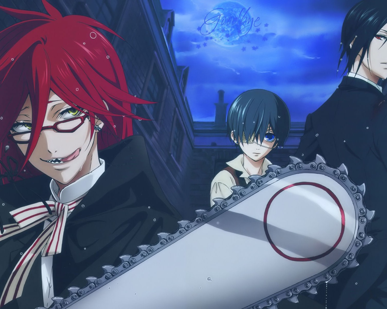 Девушка с цепной пилой из аниме Тёмный дворецкий