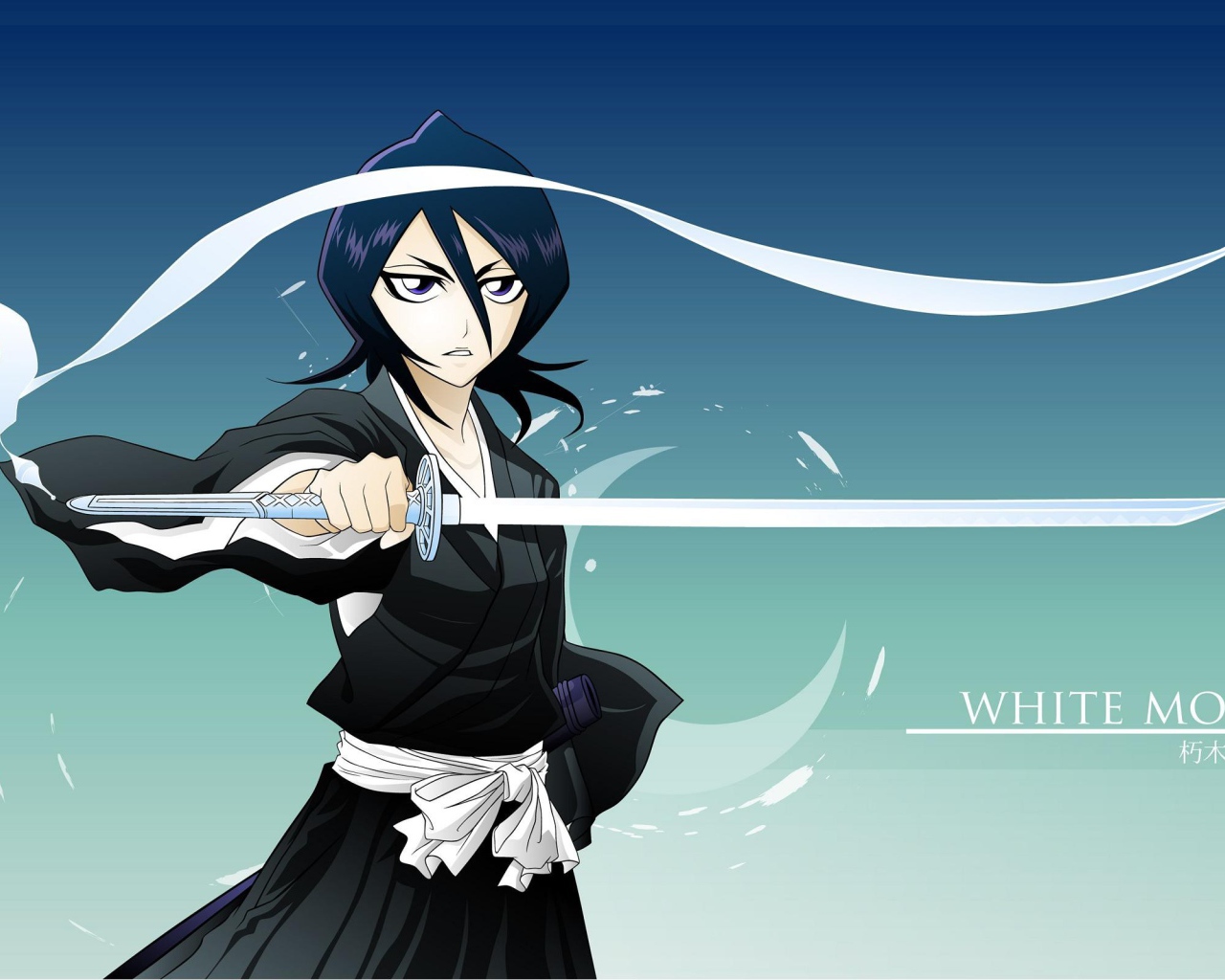 Девушка с катаной, аниме Белая луна