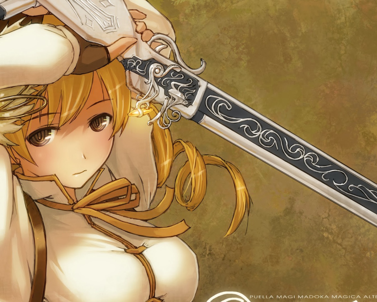 Девушка с мечом, аниме Девочка-волшебница Мадока