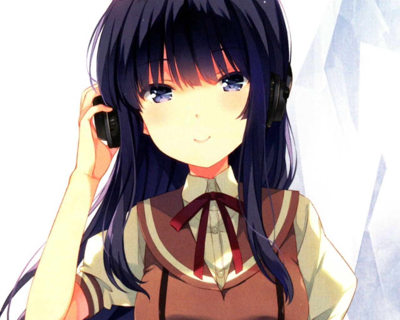 Девушка в наушниках в аниме Метод Небес