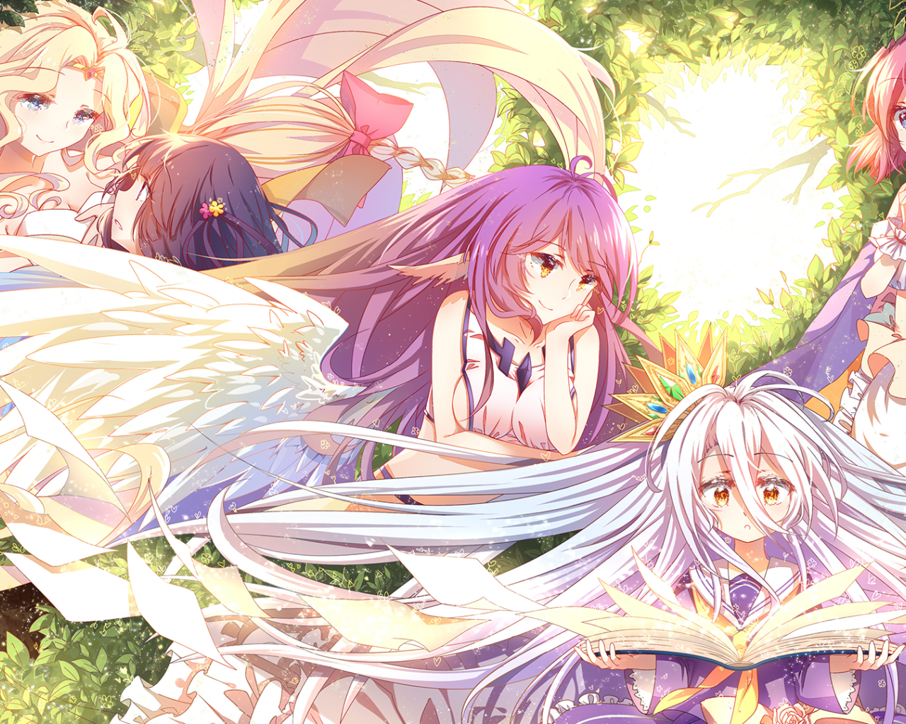 Девушки ангелы из мира аниме