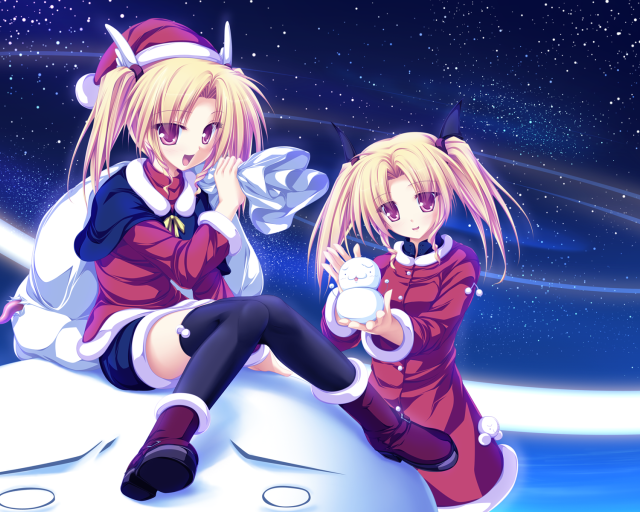 Девушки в наряде Санты, аниме Magus Tale