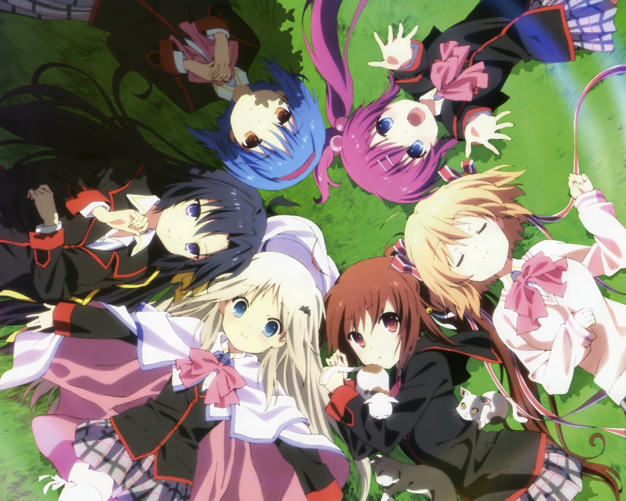 Девушки подружки в аниме Маленькие проказники