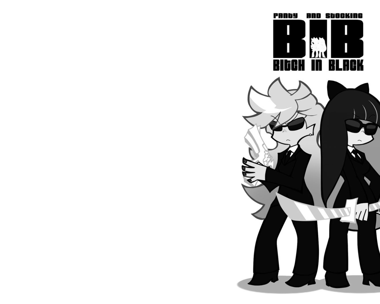 Девушки в черном из аниме Anarchy Panty