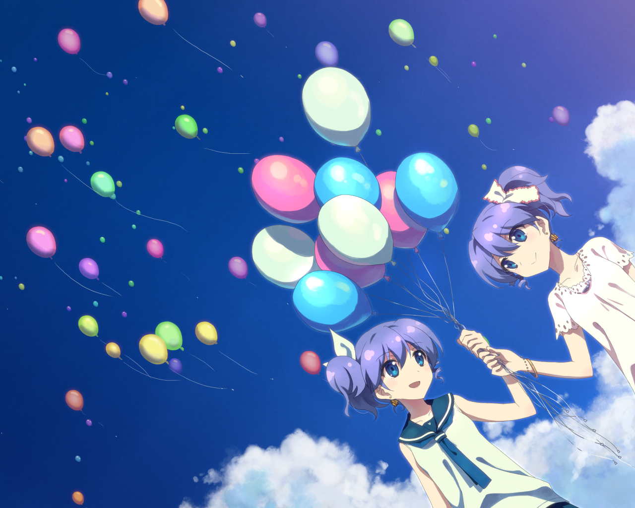 Девушки с воздушными шарами в аниме DJ Max